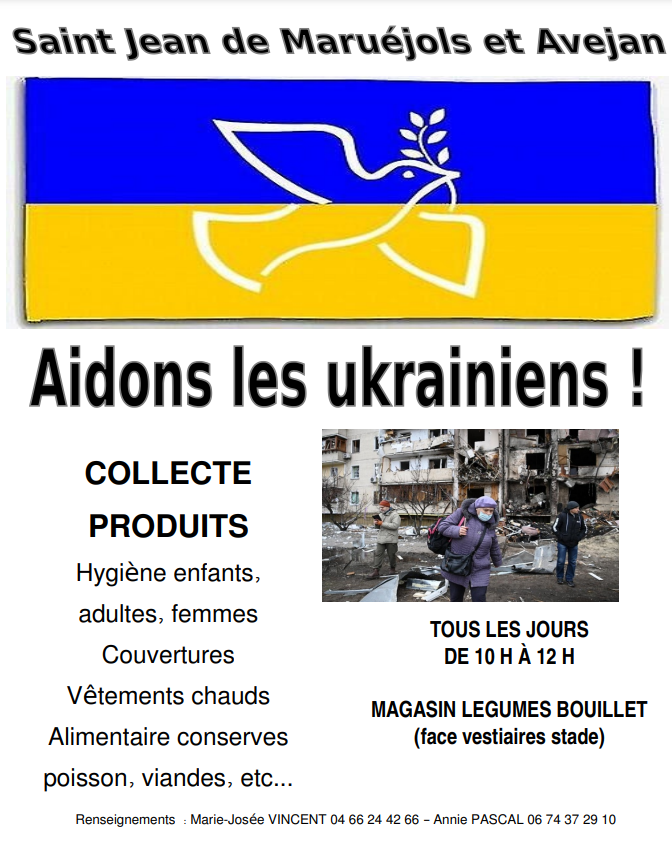 Collecte en aide aux civils ukrainiens